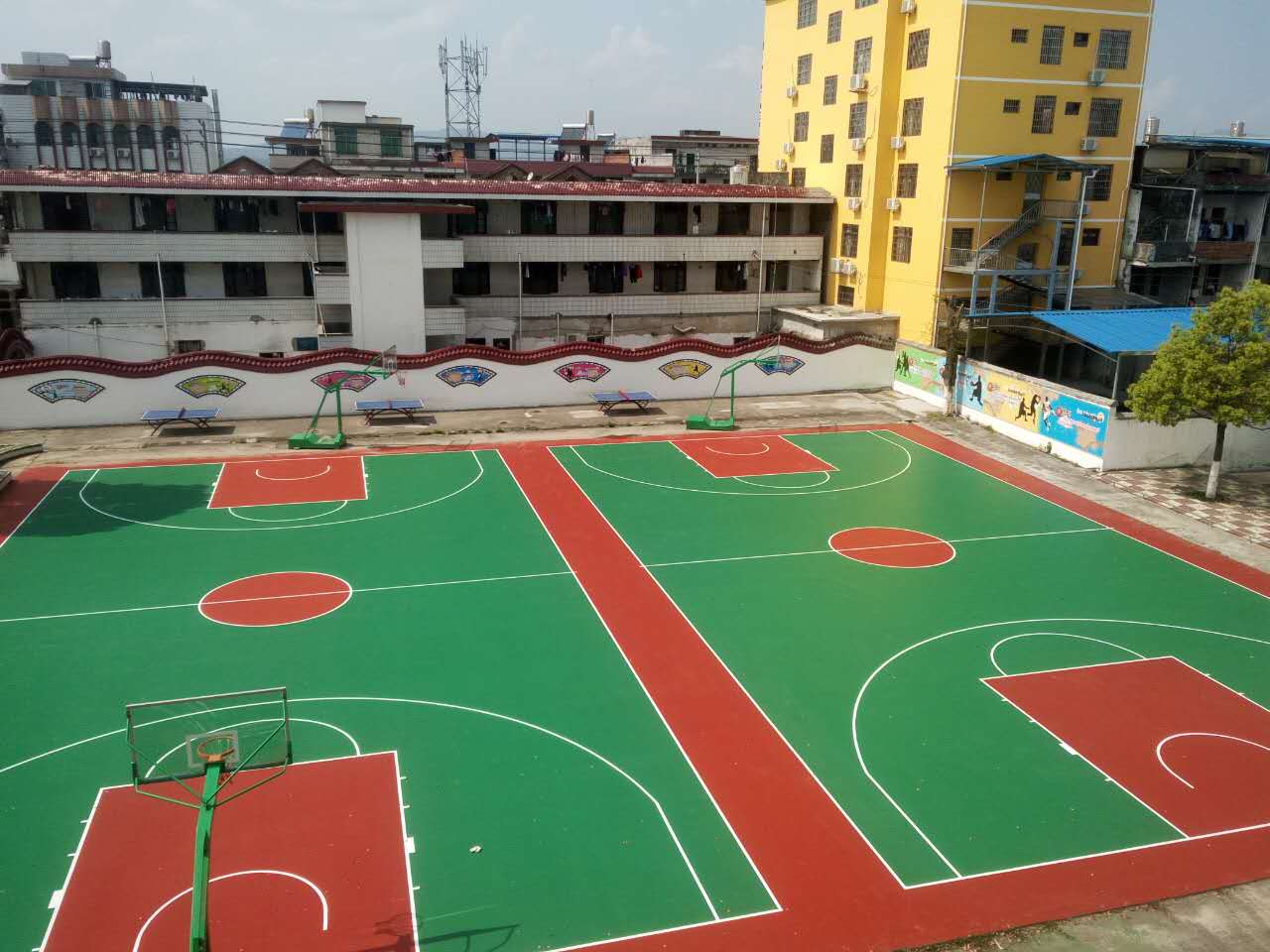環保凈味硅PU籃球場 環保凈味硅PU籃球場